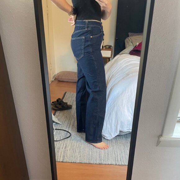 Gap High Rise '90s Loose Jeans - Dark Blue Indigo - Picture 2 of 7